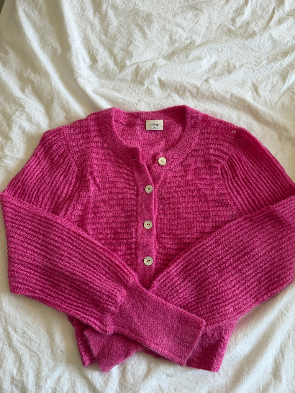 Wilfred Pink Cardigan Sweater